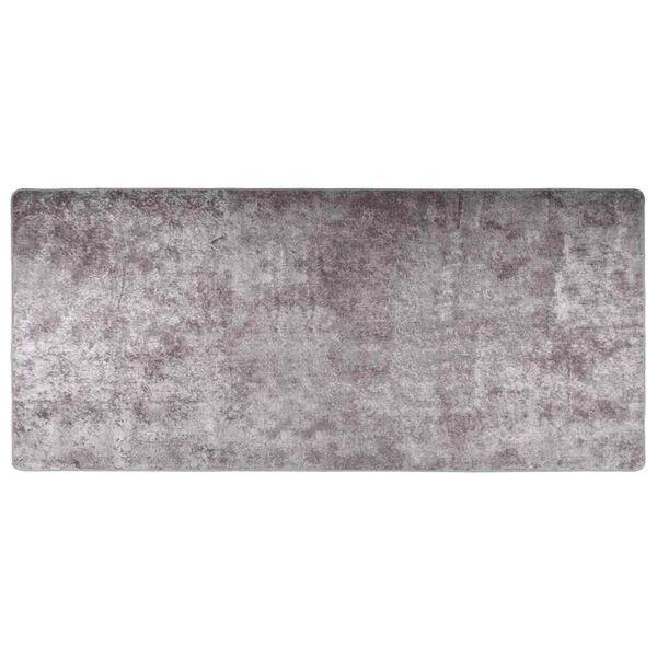 vidaXL Tapis lavable antid&eacute;rapant 80x300 cm Gris