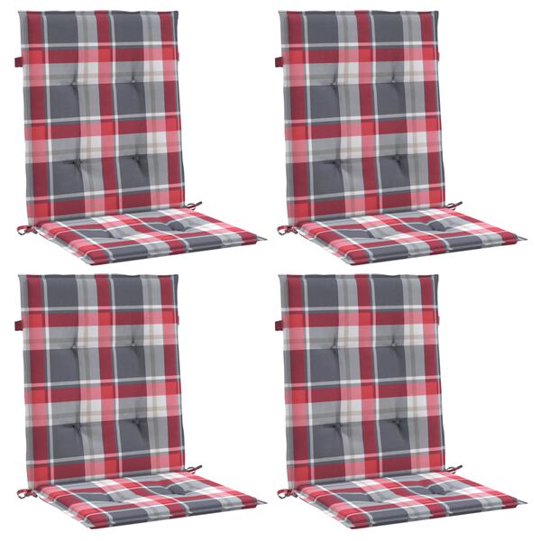 vidaXL Coussins de chaise de jardin à dossier bas lot de 4