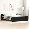 vidaXL Cadre de lit sans matelas en ch&ecirc;ne noir 160x200 cm bois d'ing&eacute;nierie