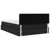 vidaXL Lit avec rangement et LED Noir 140 x 190 cm Polyester