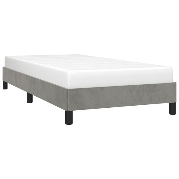 vidaXL Cadre de lit sans matelas gris clair 90x200 cm velours