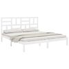 vidaXL Cadre de lit sans matelas blanc bois massif 180x200 cm