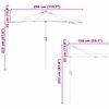 vidaXL Parasol de jardin Azur 294 x 150 x 223 cm Polyester et Acier