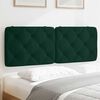 vidaXL Coussin de t&ecirc;te de lit vert fonc&eacute; 120 cm velours