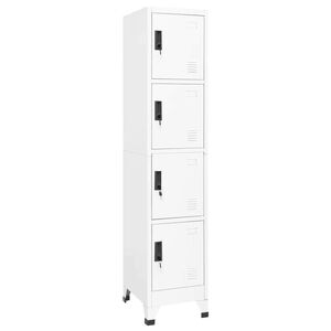 vidaXL Armoire &agrave; casiers Blanc 38x45x180 cm Acier