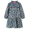 vidaXL Robe pour enfants &agrave; manches longues bleu fonc&eacute; 92