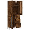 vidaXL Buffet haut Ch&ecirc;ne fum&eacute; 69,5x34x180 cm Bois d'ing&eacute;nierie
