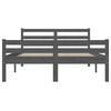 vidaXL Cadre de lit sans matelas gris bois massif 140x190 cm