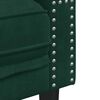 vidaXL Canap&eacute; Chesterfield avec traversins 3 places vert fonc&eacute; velours