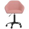 vidaXL Chaises pivotantes &agrave; manger lot de 2 rose velours