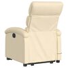 vidaXL Fauteuil inclinable de massage Crème Tissu