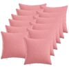 vidaXL Housse de coussin 12 pc HEERLEN Rose 50 x 50 cm Tissu