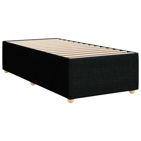 vidaXL Cadre de lit sans matelas noir 90x200 cm tissu