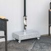 vidaXL Socle de parasol Gris clair 45x25x8,3 cm Granite