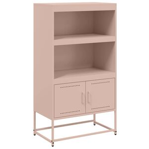 vidaXL Buffet haut rose 68,5x38,5x123,5 cm acier