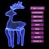 vidaXL Décoration de Noël de renne avec maille 306 LED 60x24x89 cm