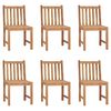 vidaXL Chaises de jardin lot de 6 Bois de teck solide