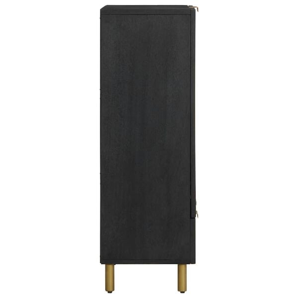 vidaXL Buffet noir 60x33x100 cm bois d'ing&eacute;nierie