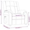vidaXL Fauteuil de massage inclinable Gris fonc&eacute; Tissu