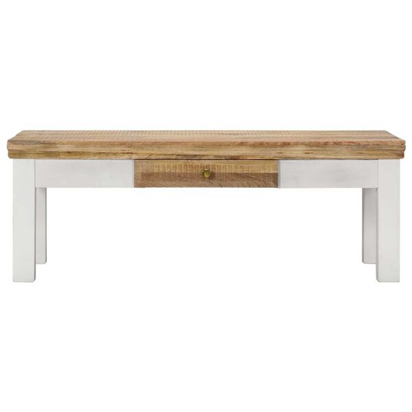 vidaXL Table basse 110x50x40 cm Bois de manguier massif