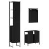 vidaXL Ensemble de meubles salle de bain 3 pcs noir bois d'ingénierie