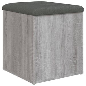 vidaXL Banc de rangement sonoma gris 42x42x45 cm bois d'ing&eacute;nierie