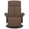 vidaXL Fauteuil inclinable avec repose-pieds marron tissu