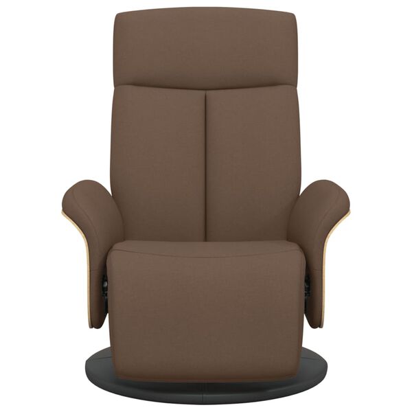 vidaXL Fauteuil inclinable avec repose-pieds marron tissu