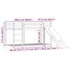 vidaXL Lit superposé sans matelas avec toboggan blanc noir 90x200 cm