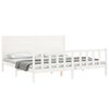 vidaXL Cadre de lit sans matelas blanc 200x200 cm bois massif de pin
