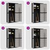 vidaXL Armoire de rangement d'extérieur gris et noir 97x37x165 cm PP