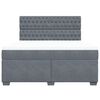 vidaXL Sommier &agrave; lattes de lit et matelas Gris fonc&eacute; 180x200cm Velours