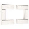 vidaXL Meubles TV 6 pcs Blanc Bois massif de pin