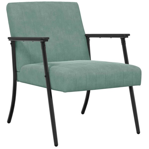 vidaXL fauteuil Vert Mer 59 x 75 x 78 cm Velours