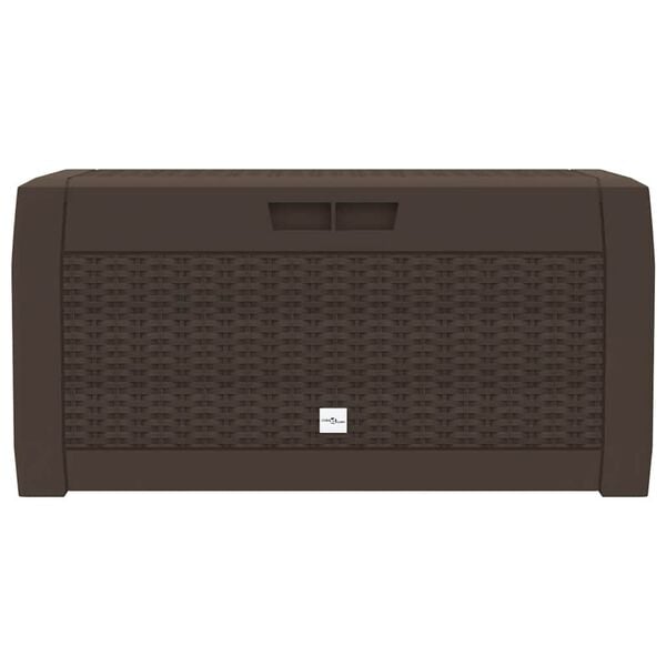 vidaXL Boîte de stockage de jardin Marron 119x48x60 cm Polypropylène