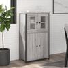 vidaXL Buffet haut sonoma gris 62x32x106,5 cm bois d'ing&eacute;nierie