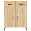 vidaXL Buffet haut Chêne sonoma 69,5x34x180 cm Bois d'ingénierie