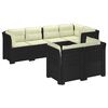 vidaXL Canap&eacute; de Jardin 7 Places avec Coussins Look Rattan PP