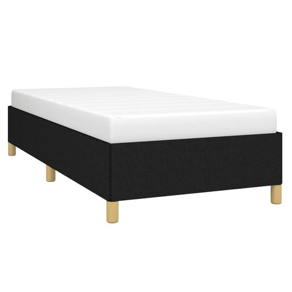 vidaXL Cadre de lit sans matelas noir 100x200 cm tissu