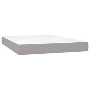 vidaXL Matelas de lit &agrave; ressorts ensach&eacute;s fermet&eacute; moyenne Gris clair 140x190x20 cm