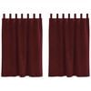 vidaXL Rideaux occultants 2 pcs Bordeaux 140 x 140 cm Velours