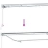 vidaXL Cadre de store manuel avec LEDs Blanc 4,5 &times; 3,5 m Aluminium
