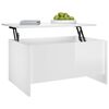 vidaXL Table basse blanc brillant 80x55,5x41,5 cm bois d'ingénierie