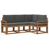 vidaXL Ensemble de canap&eacute;s d'ext&eacute;rieur 4 pc Naturel et Anthracite