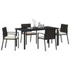 vidaXL Ensemble de salle &agrave; manger pour jardin 5 pcs Noir