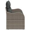 vidaXL Canap&eacute; de jardin avec coussin Gris 121 x 62 x 69cm polyrotin