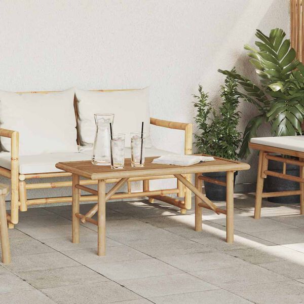 vidaXL Table basse Marron 90 x 50 x 43 cm Bambou