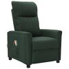 vidaXL Fauteuil &eacute;lectrique de massage Vert fonc&eacute; Tissu