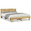 vidaXL Cadre de lit avec t&ecirc;te de lit sans matelas 140x190 cm