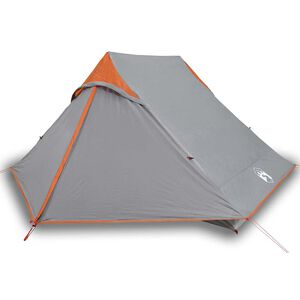 vidaXL Tente de camping 2 personnes gris imperm&eacute;able